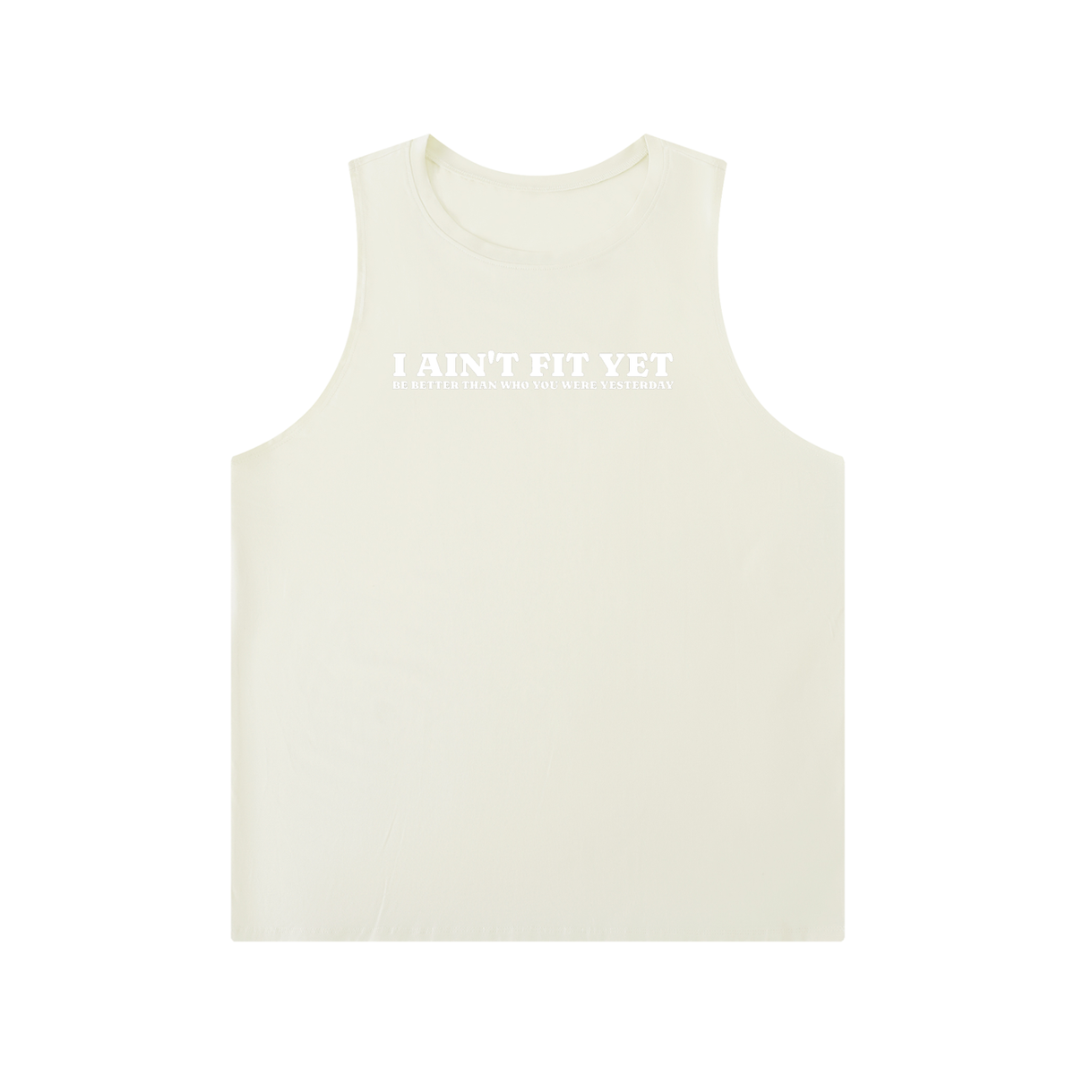 White tank top on a white background