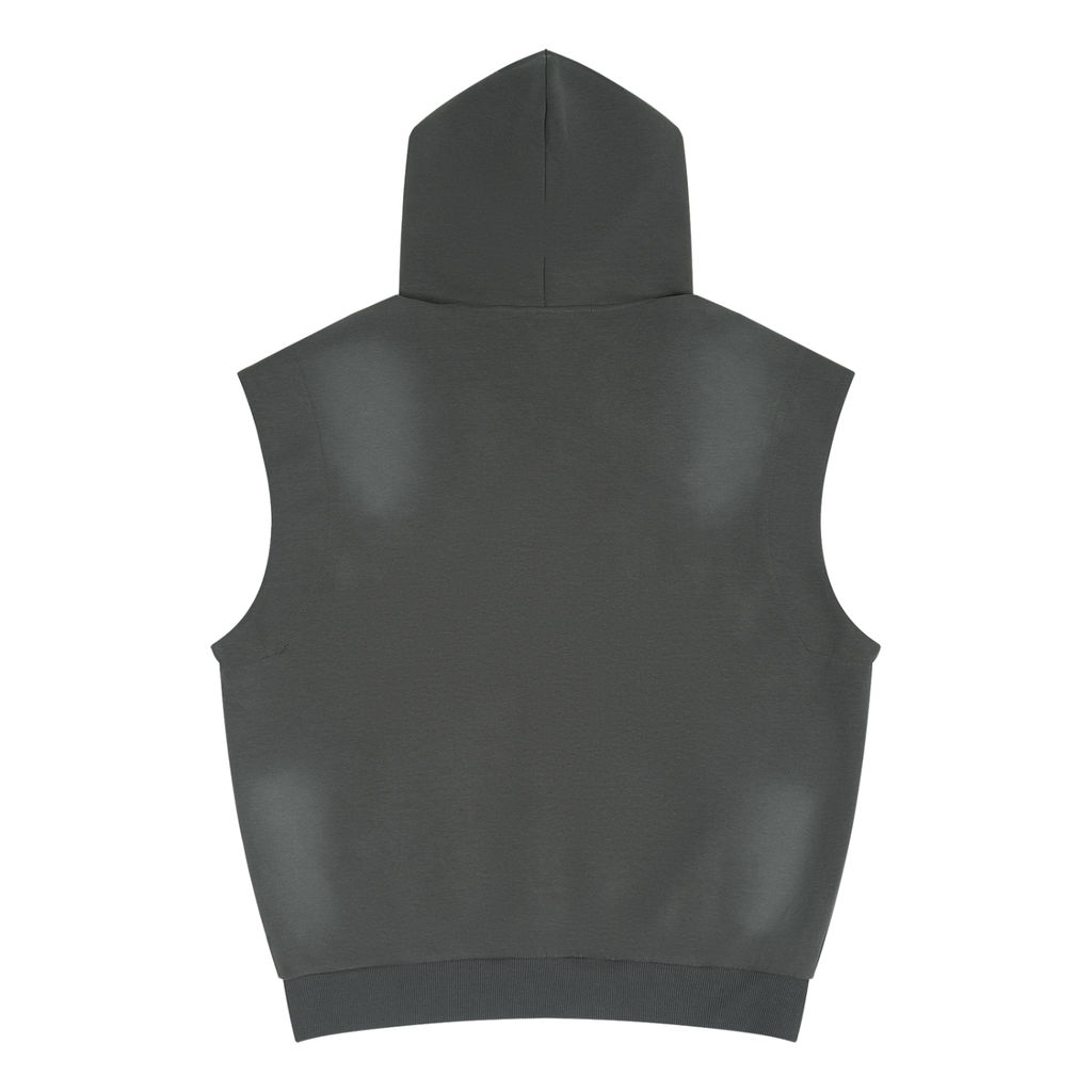 Urban Street Wear - Unisex Vintage Wash Sun Fade Sleeveless Hoodie