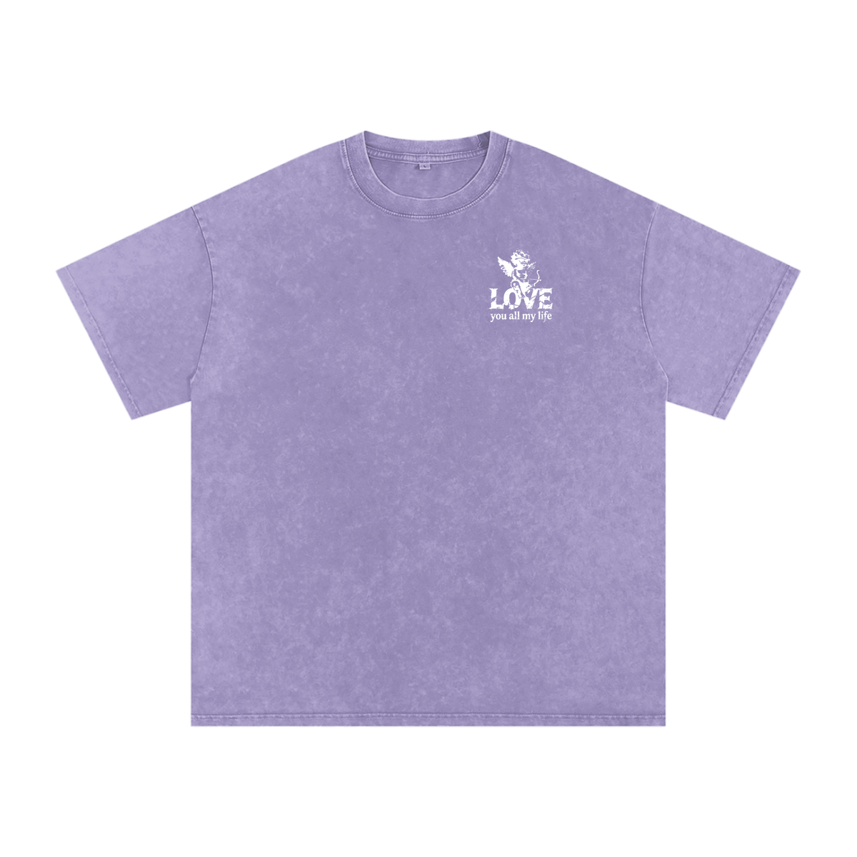 Love You All My Life - Snow Washed Oversized Cotton T-Shirt