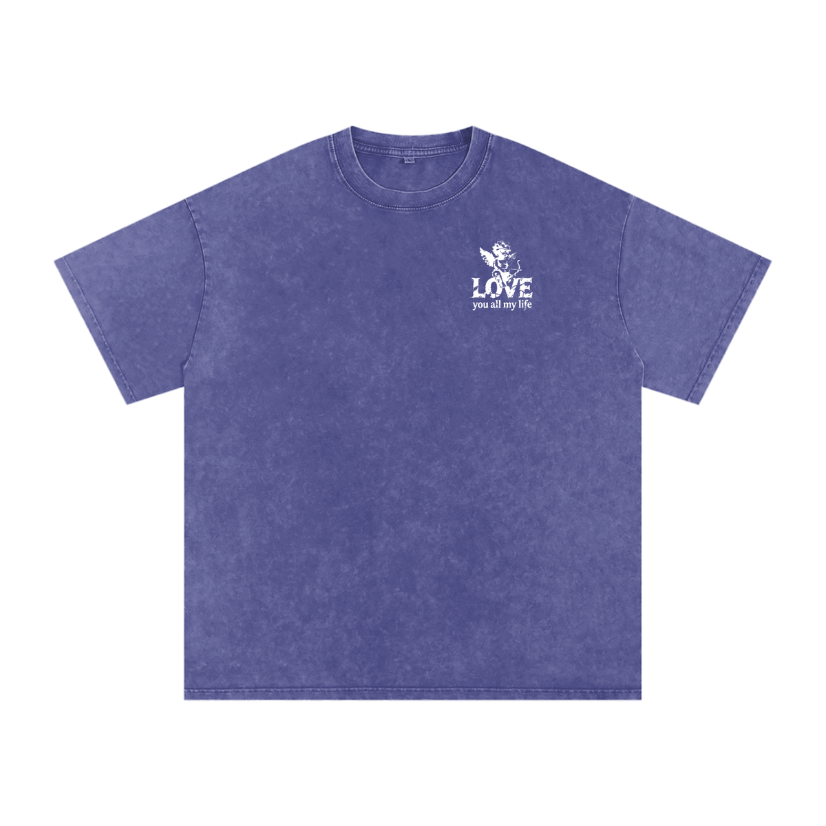 Love You All My Life - Snow Washed Oversized Cotton T-Shirt