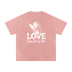 Love You All My Life - Snow Washed Oversized Cotton T-Shirt
