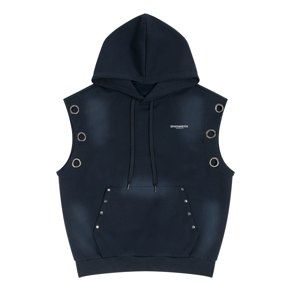 Urban Street Wear - Unisex Vintage Wash Sun Fade Sleeveless Hoodie