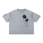 Black Rose - Mineral Wash Boxy Cotton T-Shirt