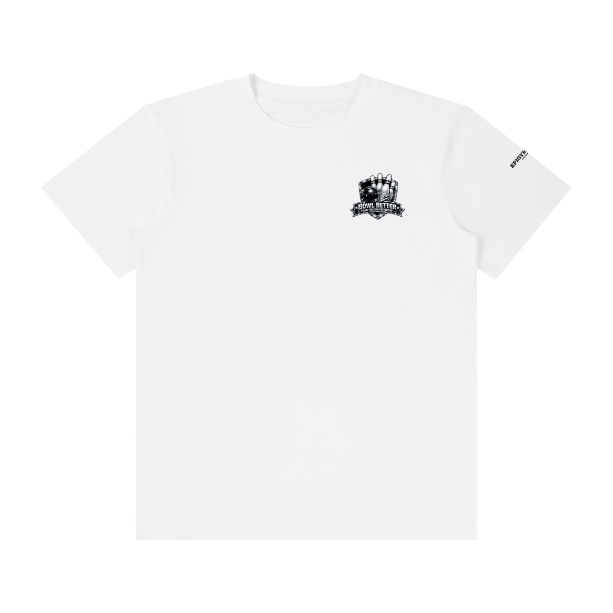 Bowl Better than you did yesterday(B&W) - Unisex Classic Crew Neck Cotton T-Shirt