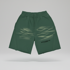 Vintage Washed Tiger Stripes Short Pants
