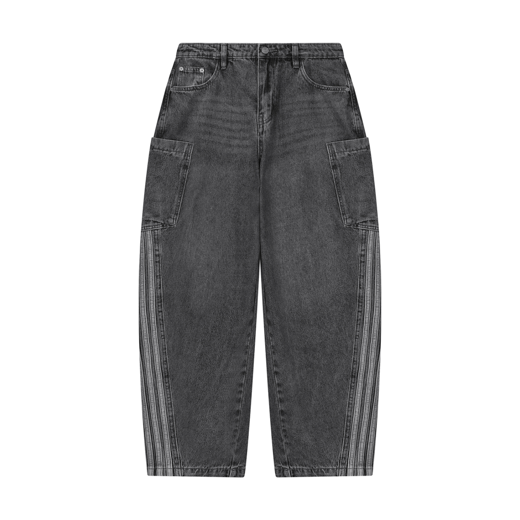 Stripped - Women's Vintage Wash Barrel Leg Jeans
