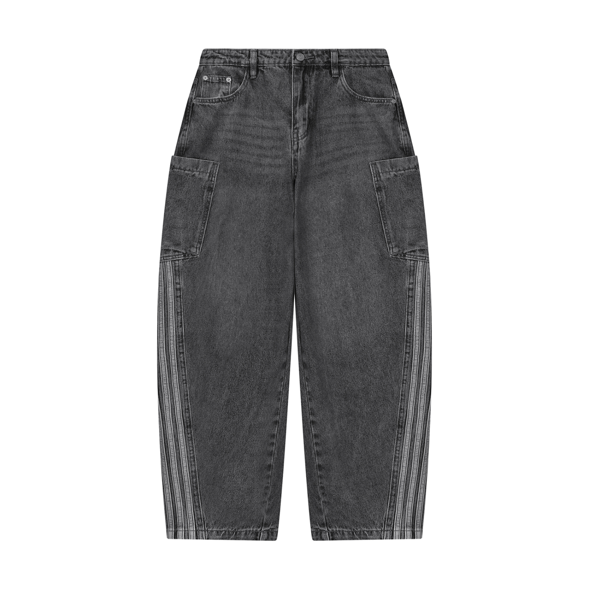 Stripped - Women's Vintage Wash Barrel Leg Jeans