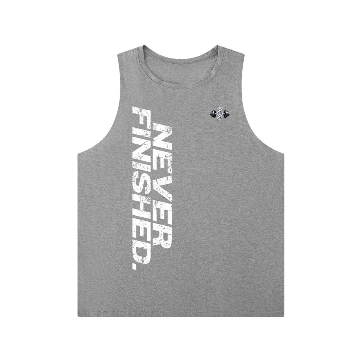Never Finished - Men's Solid Color Crewneck Tank Top