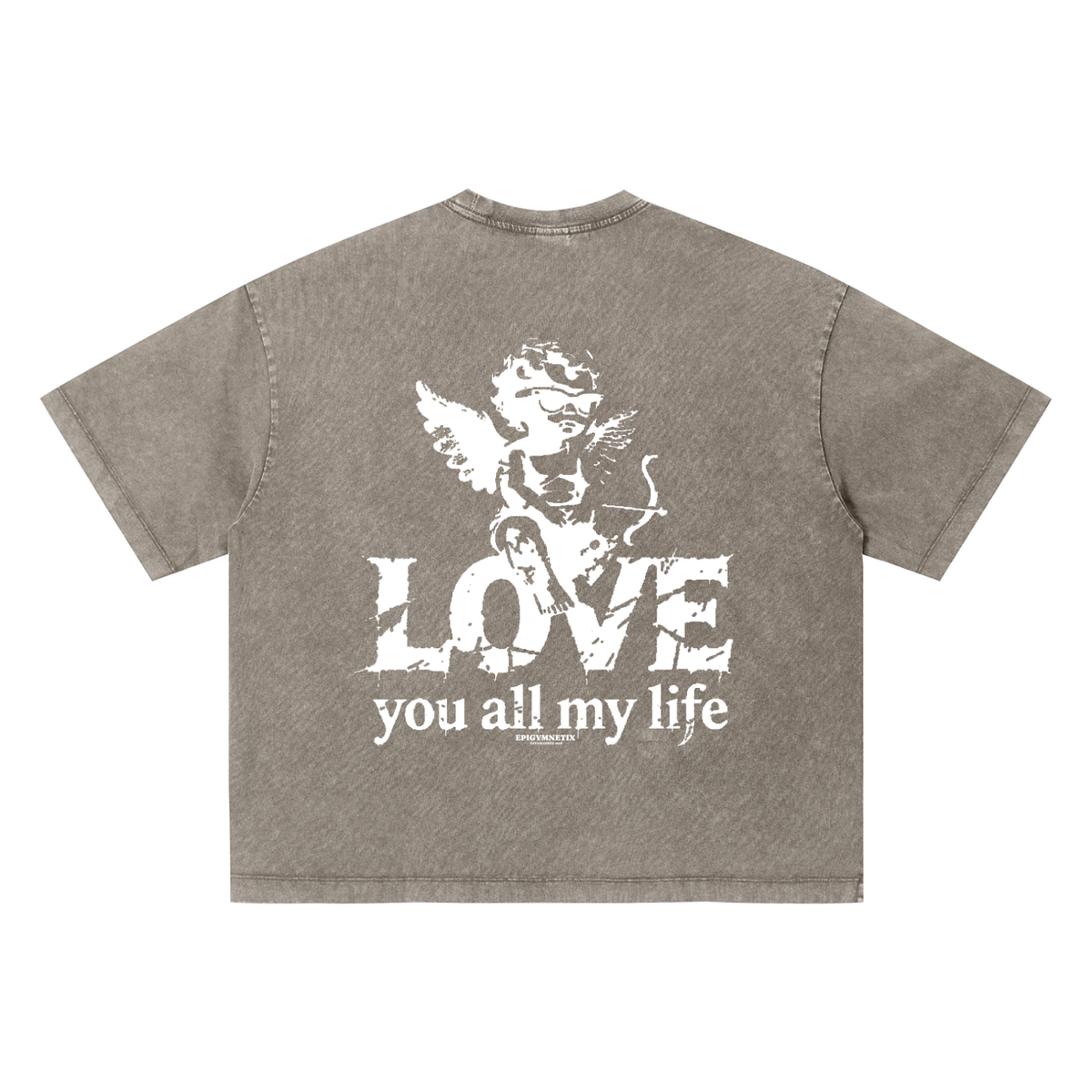 Love You All My Life(BoxyFit) - Unisex Vintage Wash Boxy T-Shirt