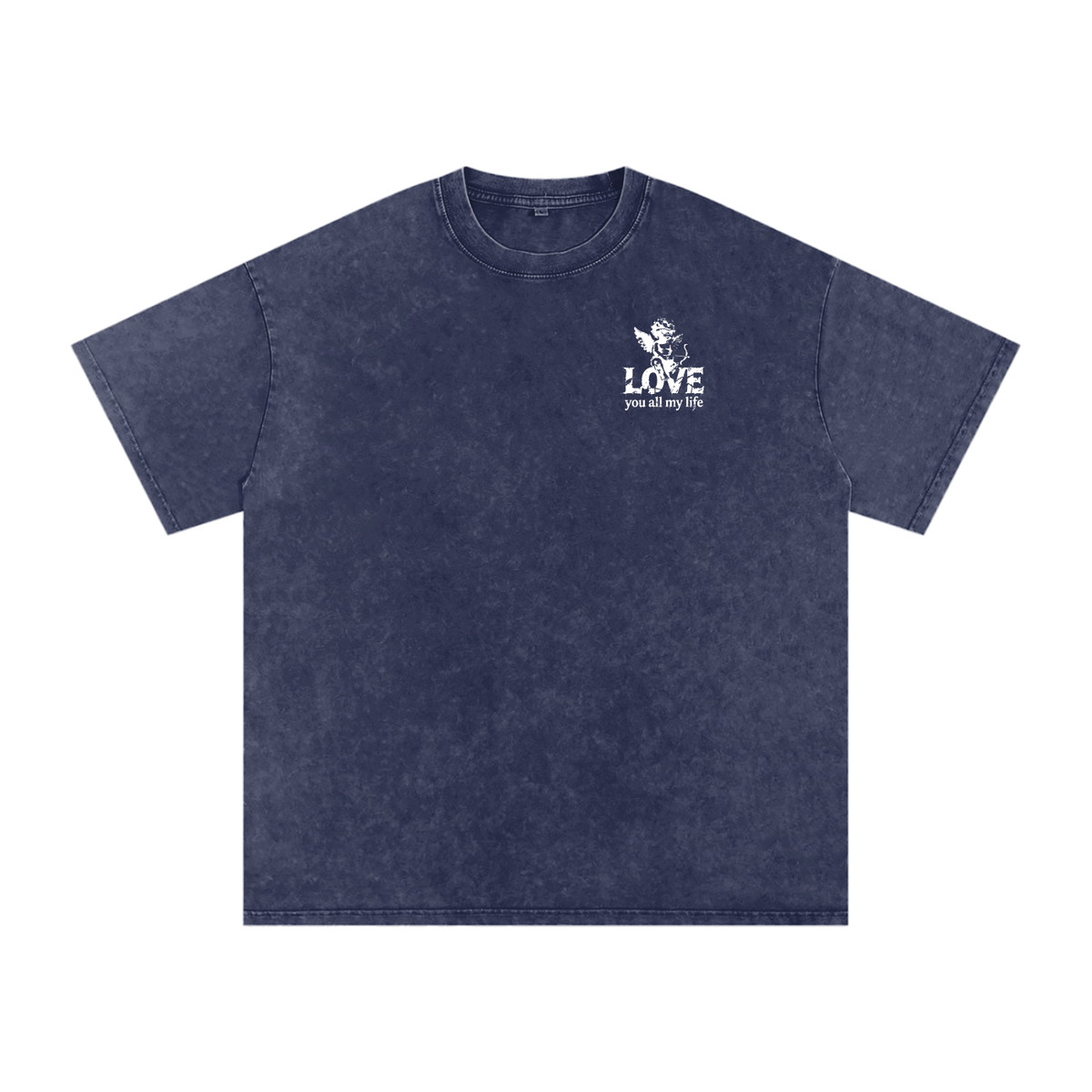Love You All My Life - Snow Washed Oversized Cotton T-Shirt