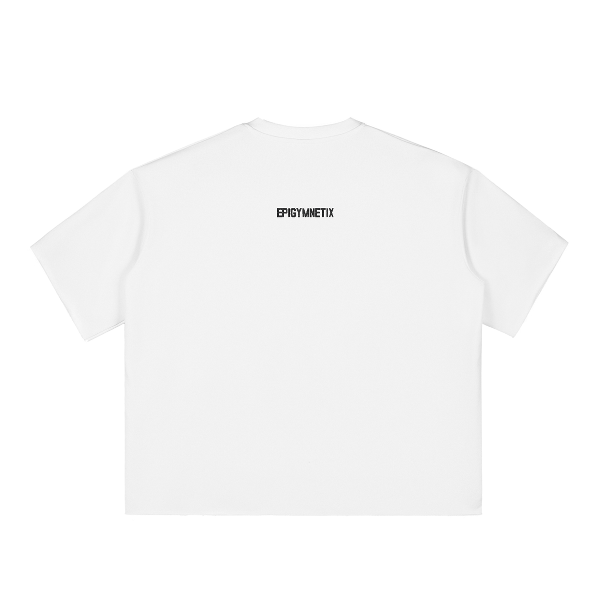 Epi-Night Out(Embro) - Boxy Half-Sleeve Raw-Edge T-Shirt