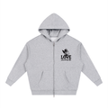 Love you all my life - Unisex Loose Solid Full Zip Hoodie