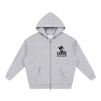 Love you all my life - Unisex Loose Solid Full Zip Hoodie