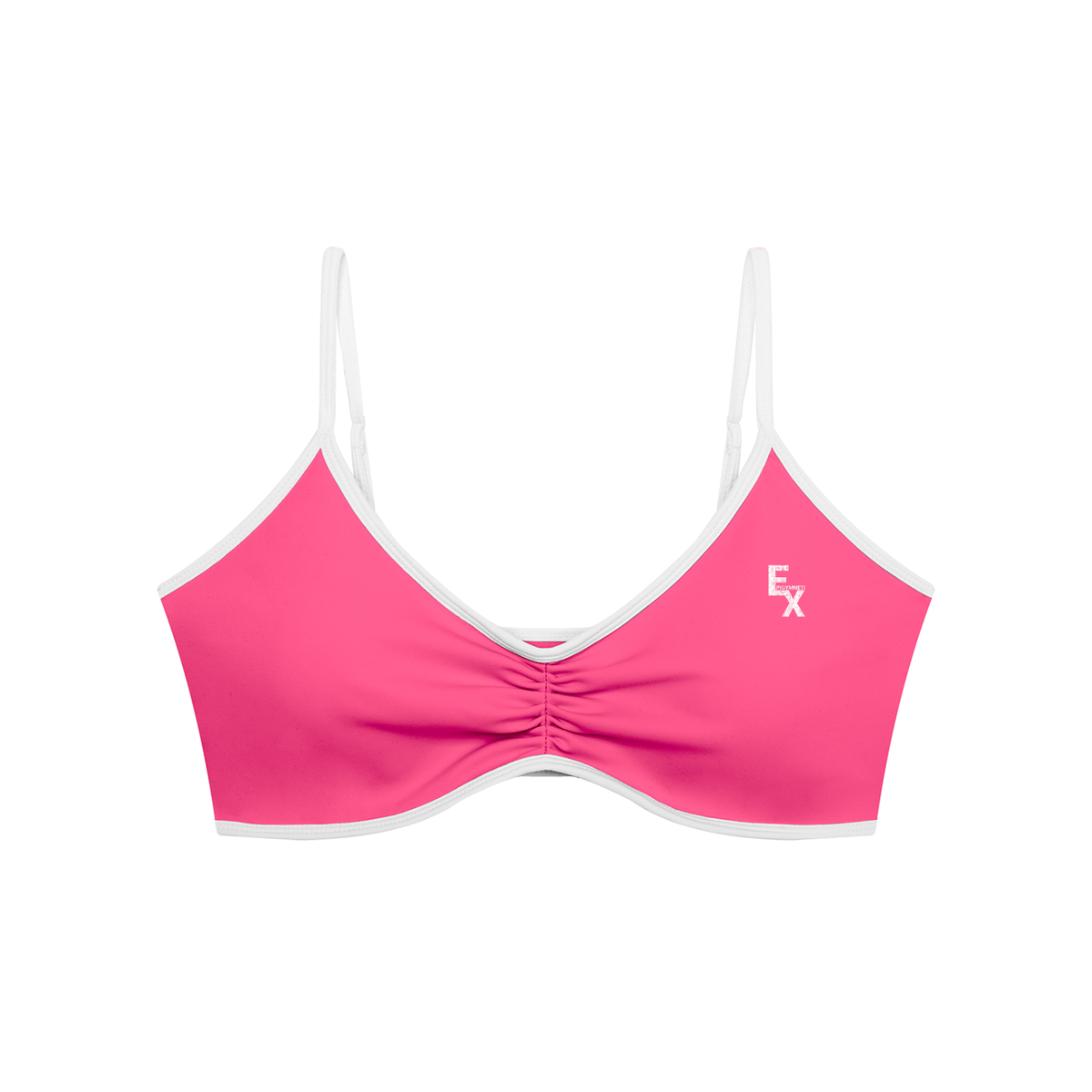 Women's Color Block Ruched V-Neck Sports Bra