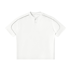 Epi-Casual - Unisex Oversized Piping Henley T-Shirt