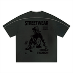 Unisex Oversized Contrast Tape T-Shirt
