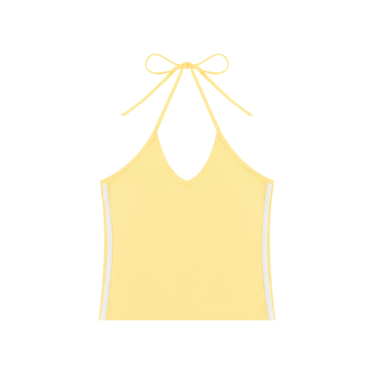 Women's Color Block Halter Crop Tank Top
