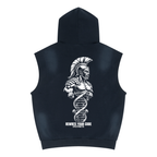 Trojan Fit - Unisex Vintage Wash Sun Fade Sleeveless Hoodie