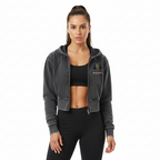 Vintage Washed Cropped Fleece Hoodie
