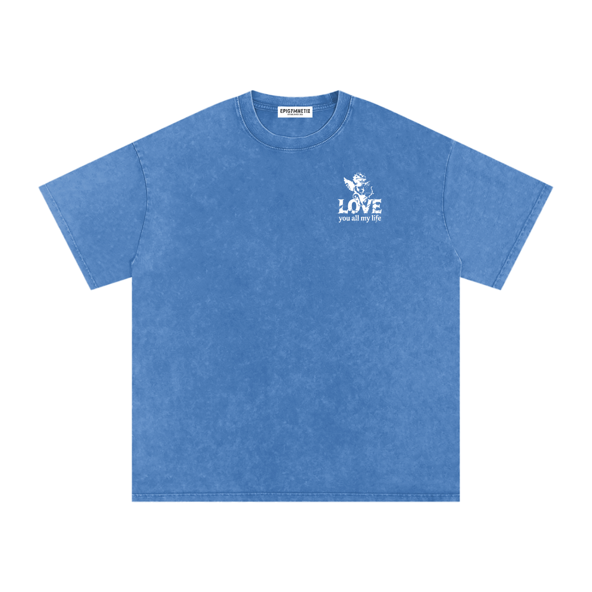 Love you all my life - Snow Washed Oversized Cotton T-Shirt