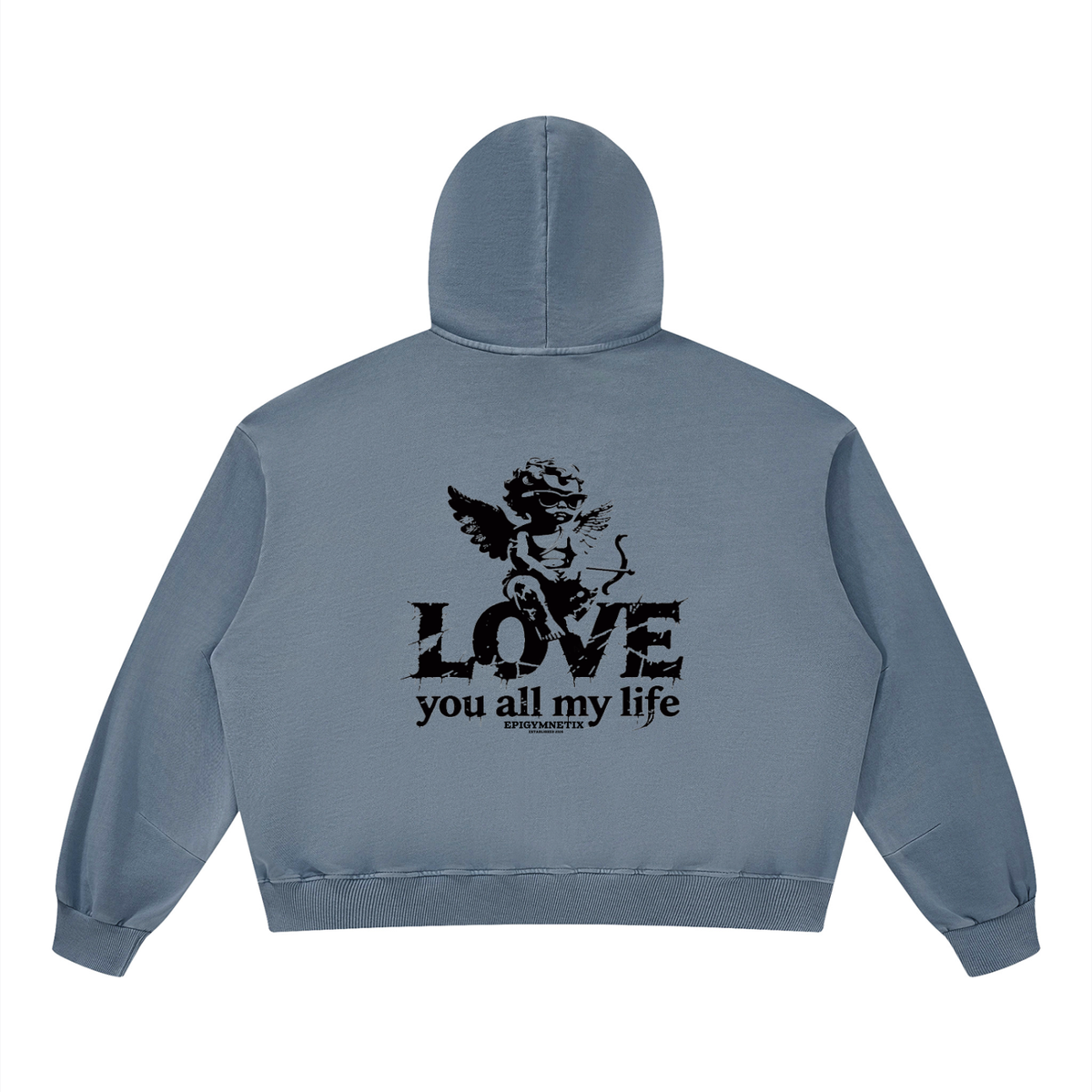 Love you all my life - Unisex Vintage Washed Barrel Leg Sweatpants