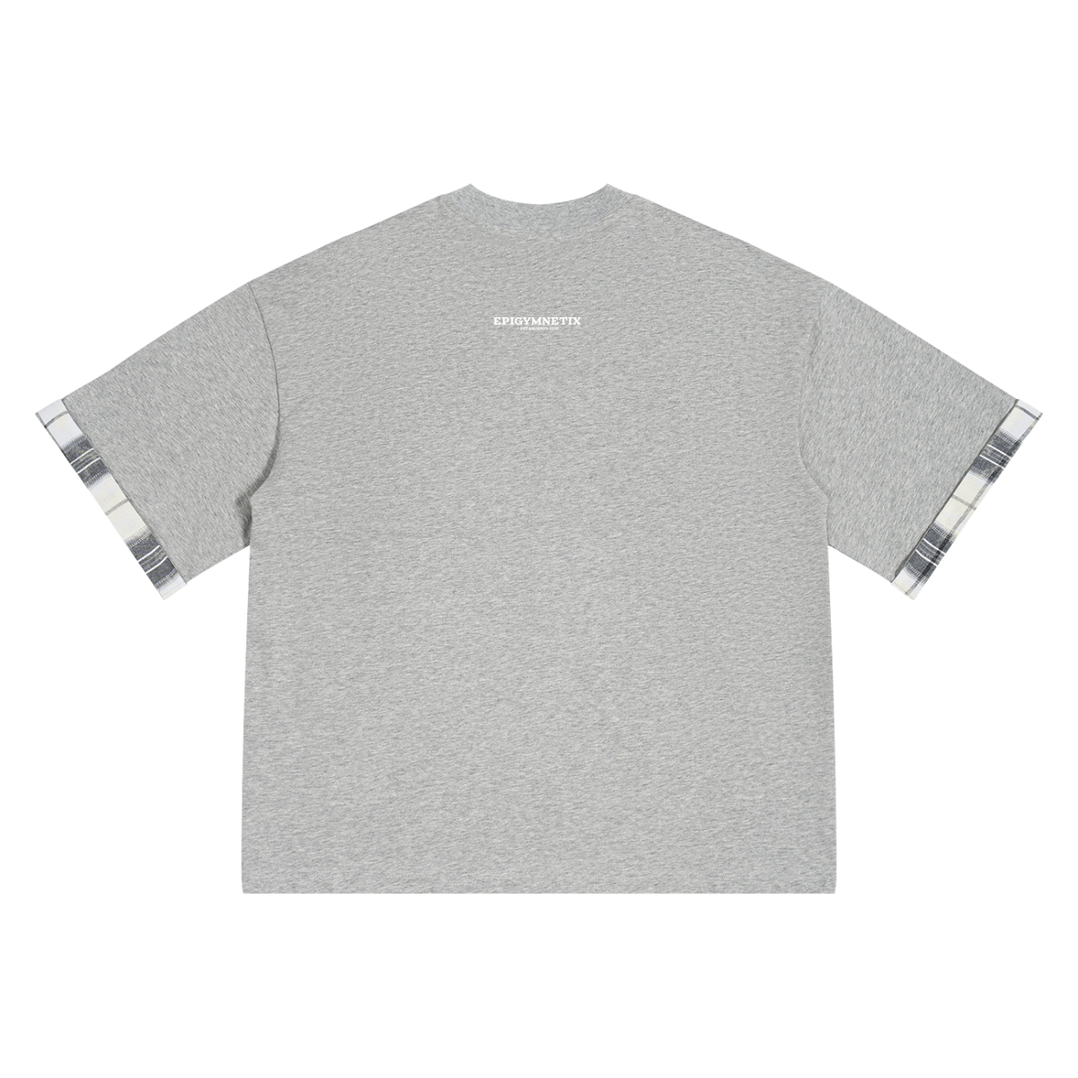 Unisex Plaid Paneled T-Shirt