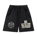 Unisex Vintage Wash Raw Edge Shorts