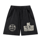 Unisex Vintage Wash Raw Edge Shorts