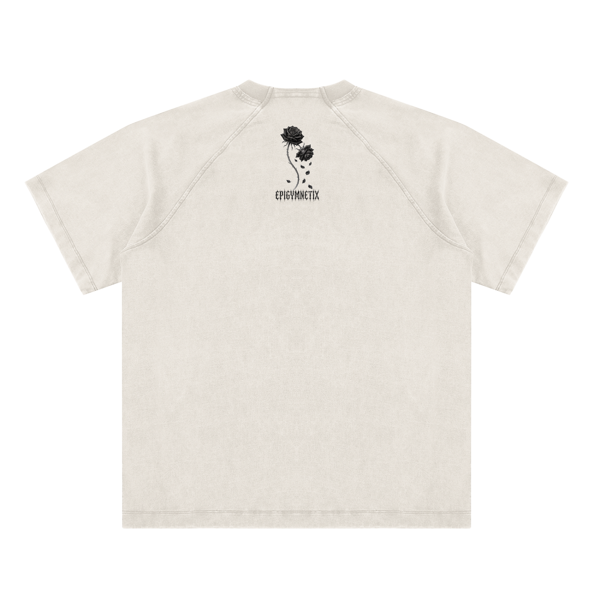 Black Rose - Vintage Washed Raglan Cotton T-Shirt