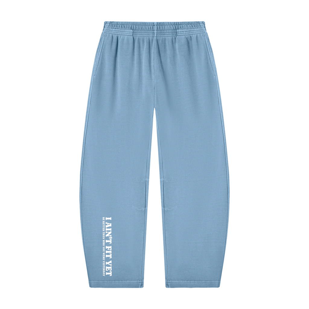I Ain't Fit Yet - Unisex Vintage Washed Barrel Leg Sweatpants