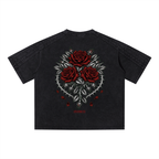 Roses - Unisex Vintage Wash Boxy T-Shirt