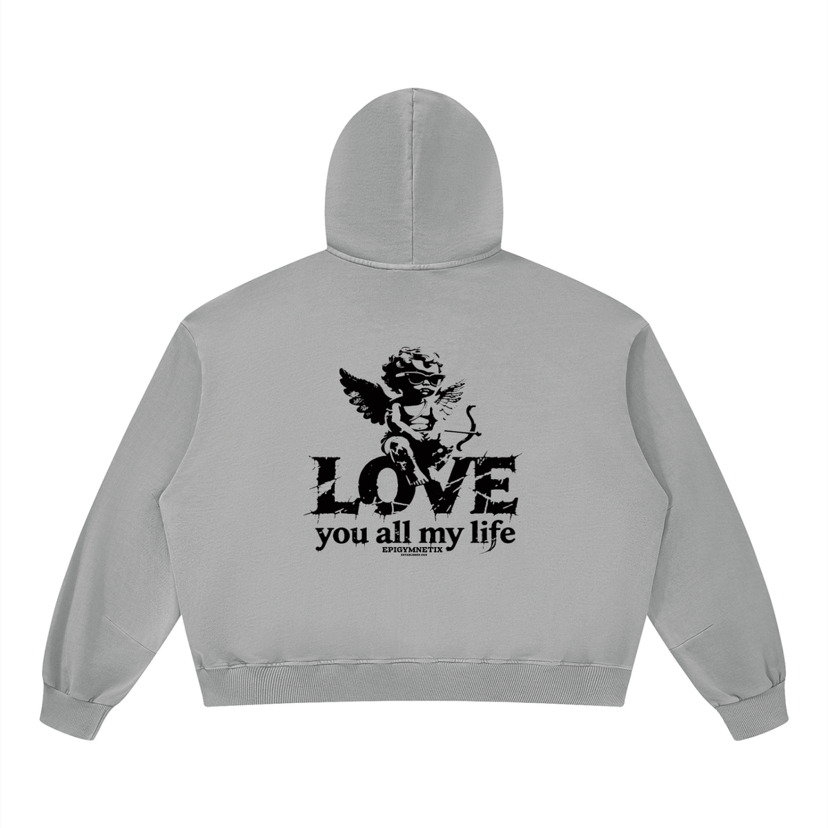 Love you all my life - Unisex Vintage Washed Barrel Leg Sweatpants