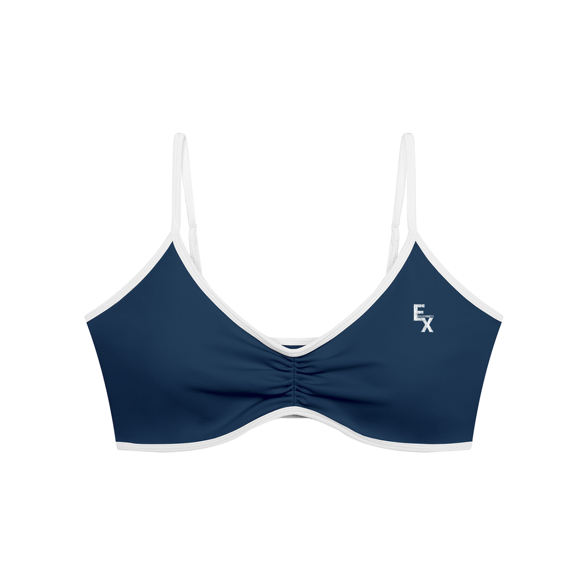 Women's Color Block Ruched V-Neck Sports Bra
