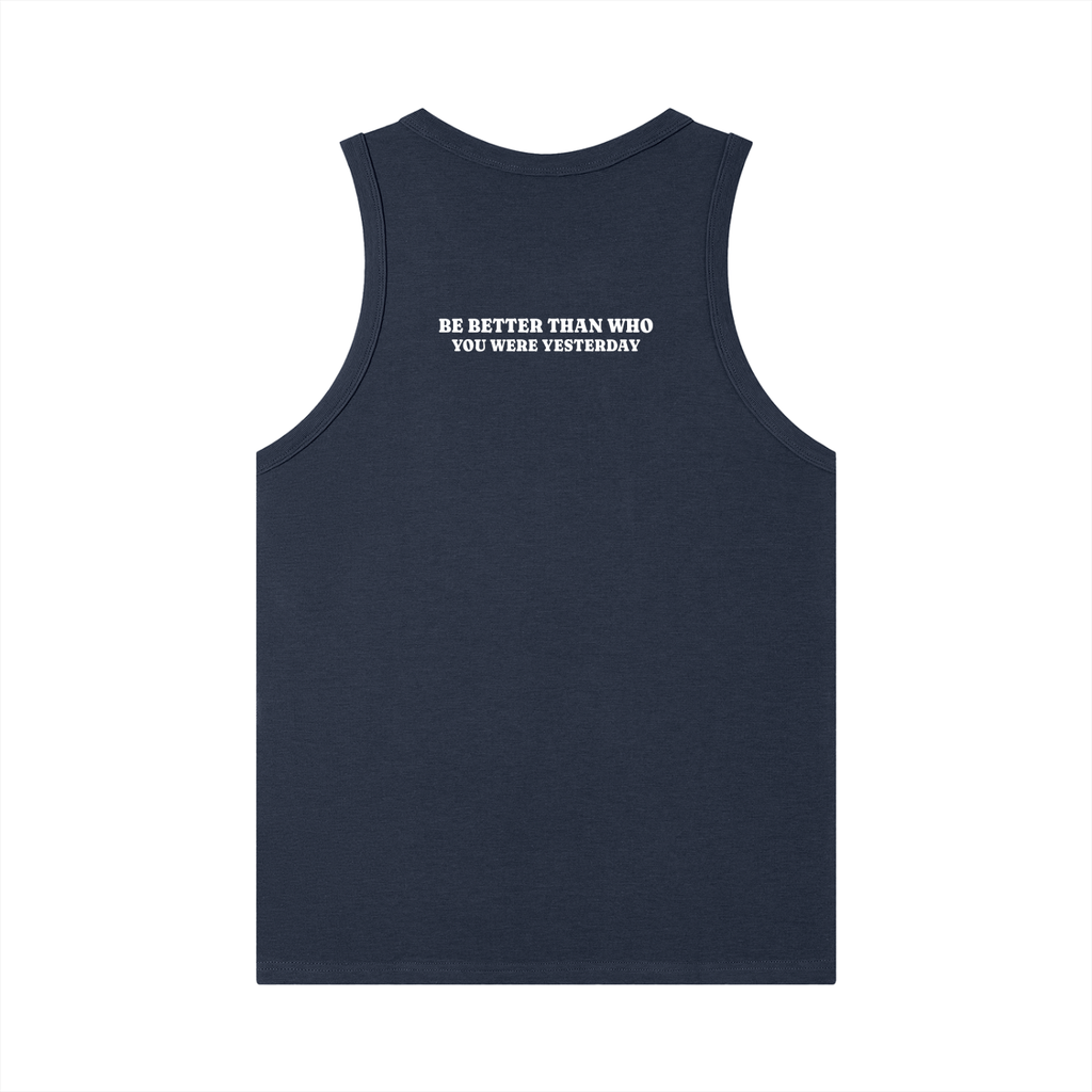 Be better than who you were yesterday - Men's Heavyweight Ribbed Tank Top