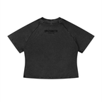 Cropped top,T shirt,Mineral wash,Women