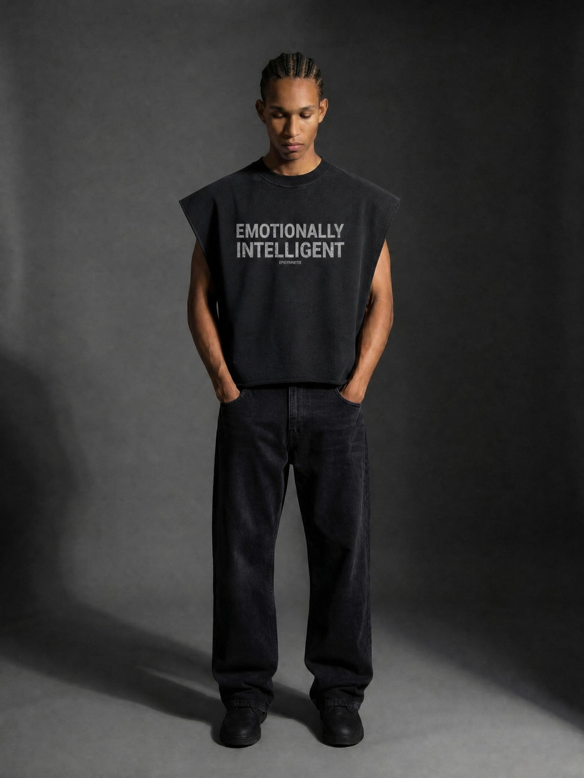 Emotionally Intelligent- French Terry Boxy Tank Top