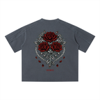 Roses - Unisex Vintage Wash Boxy T-Shirt