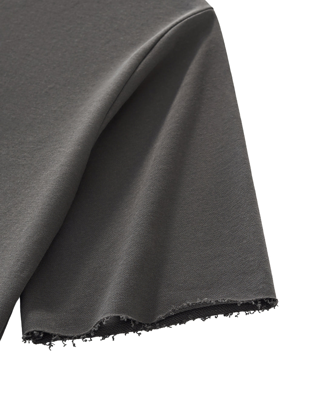 Epi-Night Out(Embro) - Boxy Half-Sleeve Raw-Edge T-Shirt
