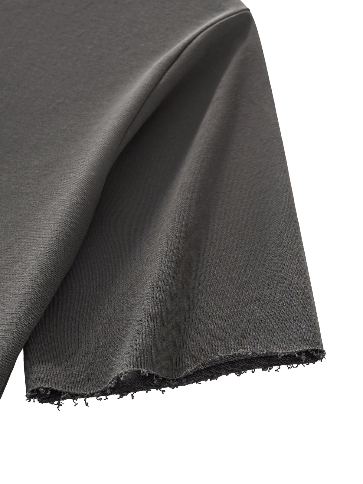 Epi-Night Out(Embro) - Boxy Half-Sleeve Raw-Edge T-Shirt