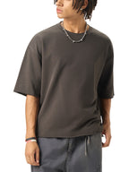 Epi-Night Out(Embro) - Boxy Half-Sleeve Raw-Edge T-Shirt