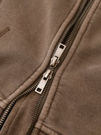 Vintage Washed Cropped Fleece Hoodie