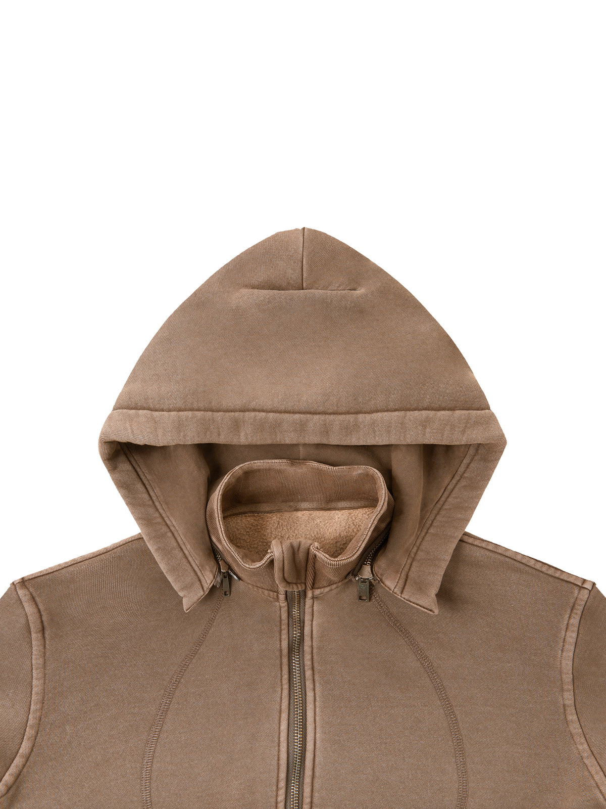 Vintage Washed Cropped Fleece Hoodie
