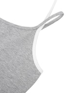 Contrast Binding Halter Tank Top