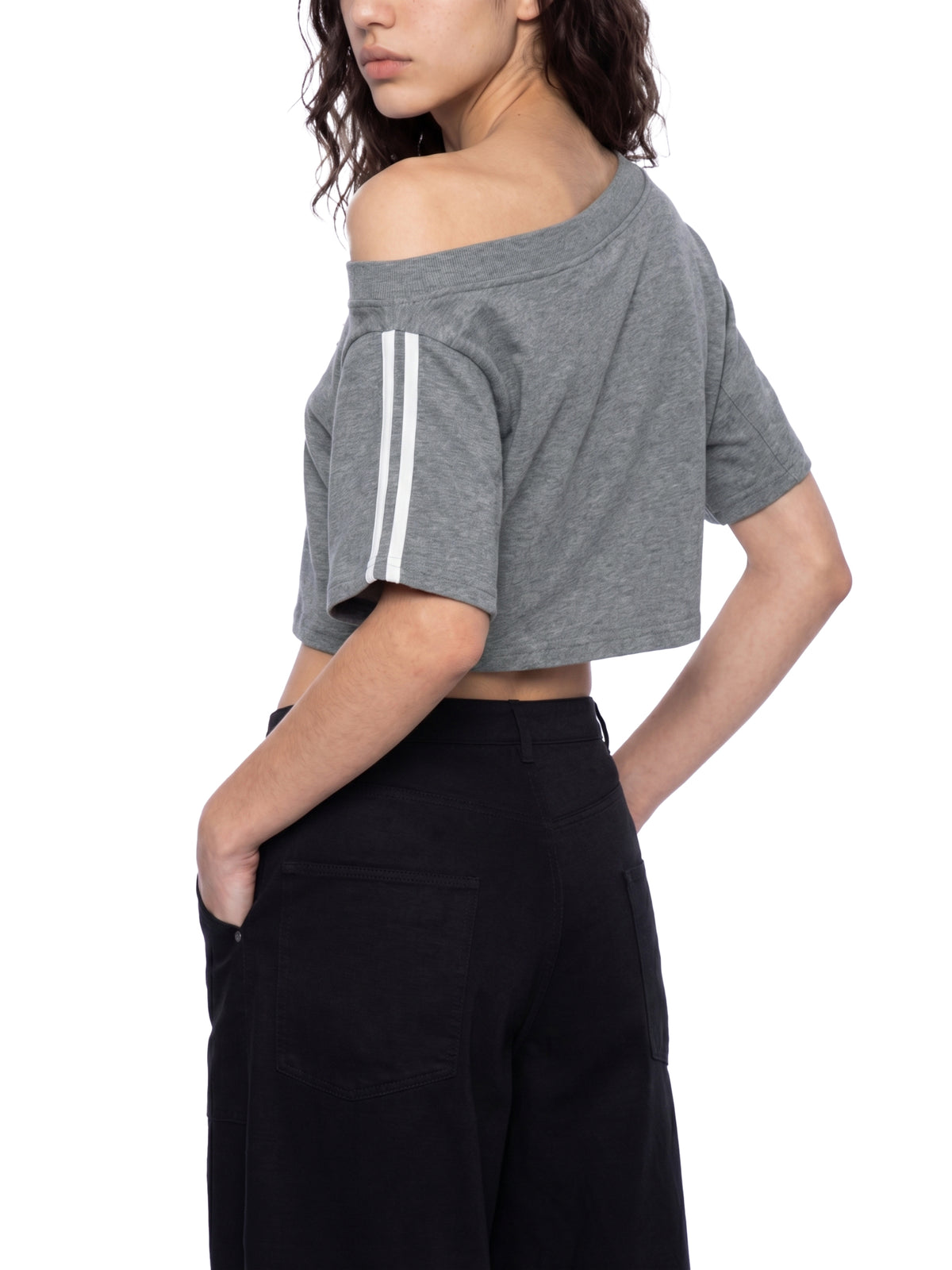 Off the shoulder crop Tee,Women