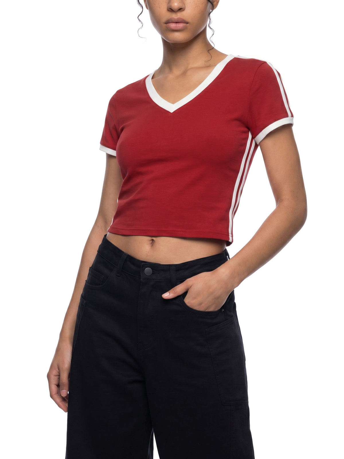 V-neck crop top,Women