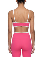 Women's Color Block Ruched V-Neck Sports Bra