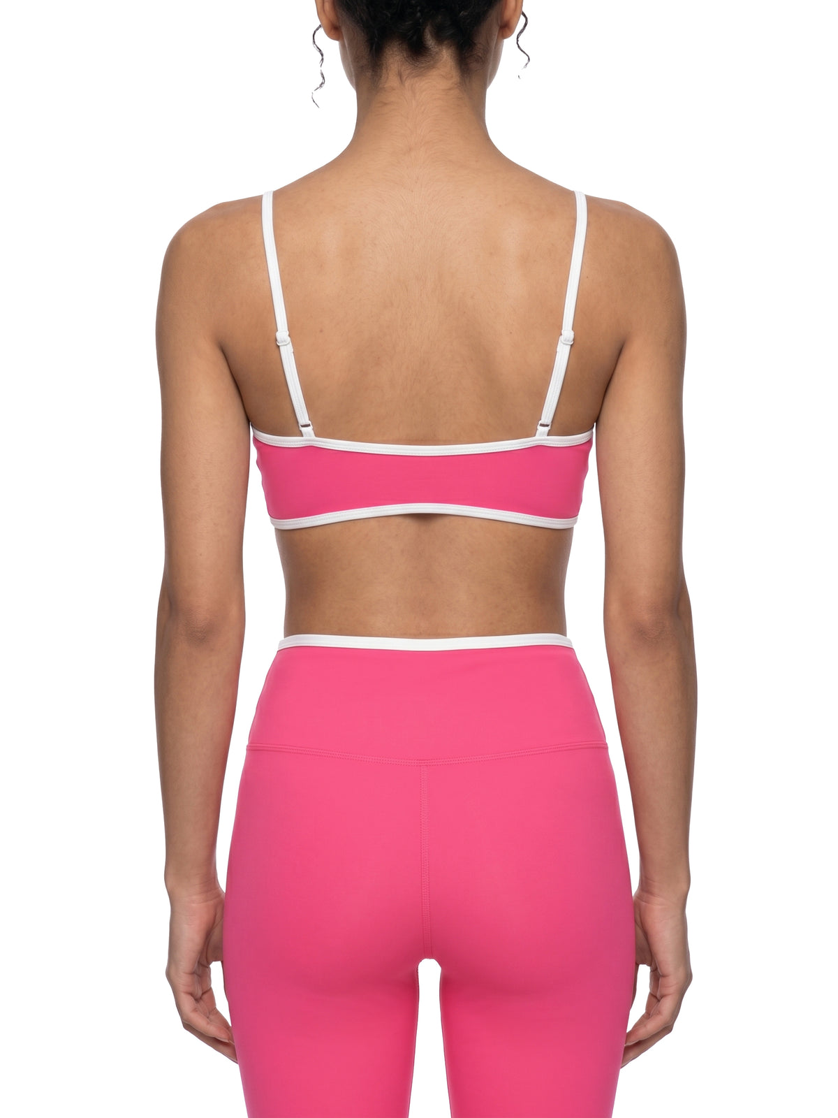 Women's Color Block Ruched V-Neck Sports Bra