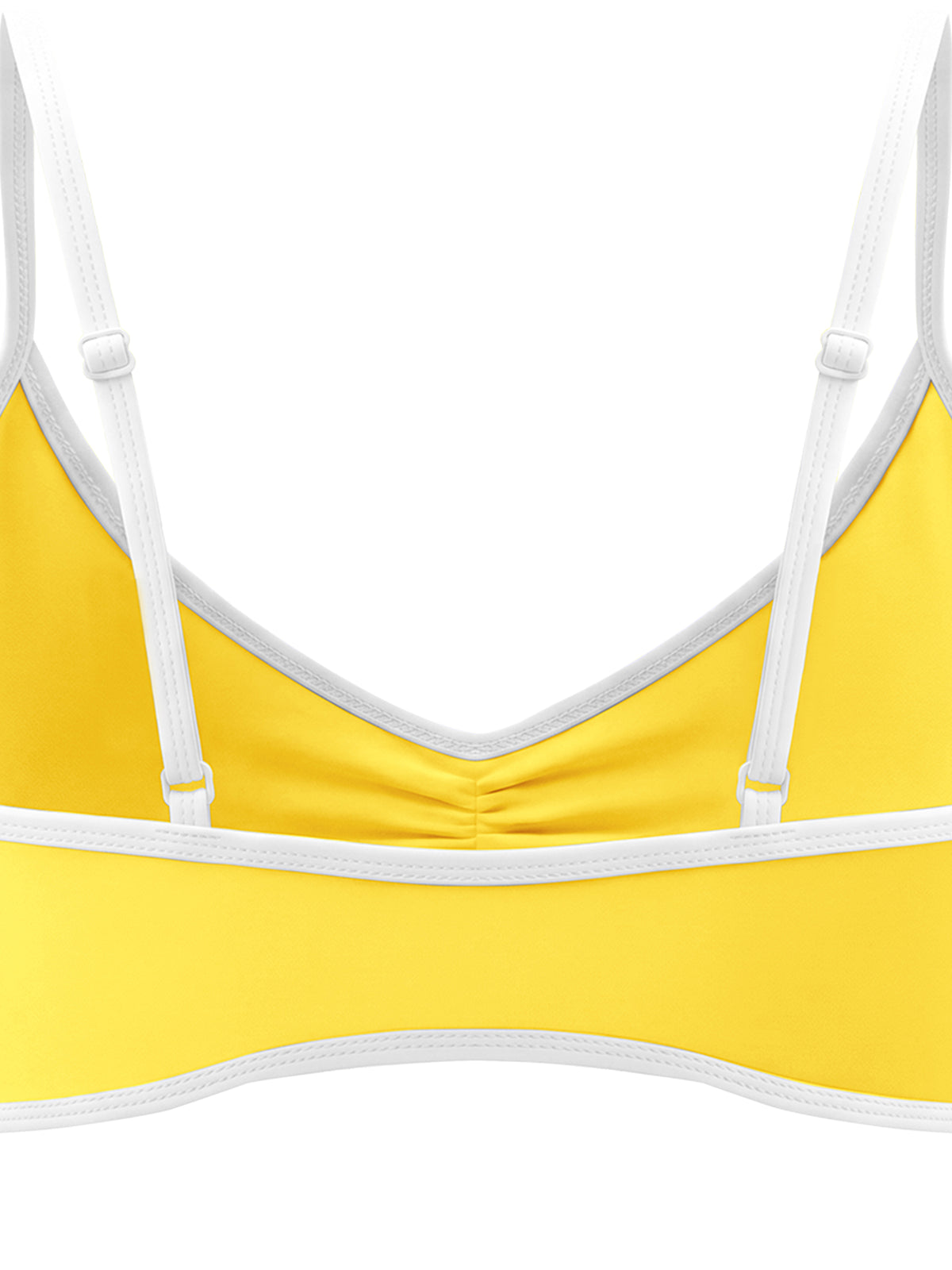 Women's Color Block Ruched V-Neck Sports Bra