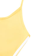 Women's Color Block Halter Crop Tank Top
