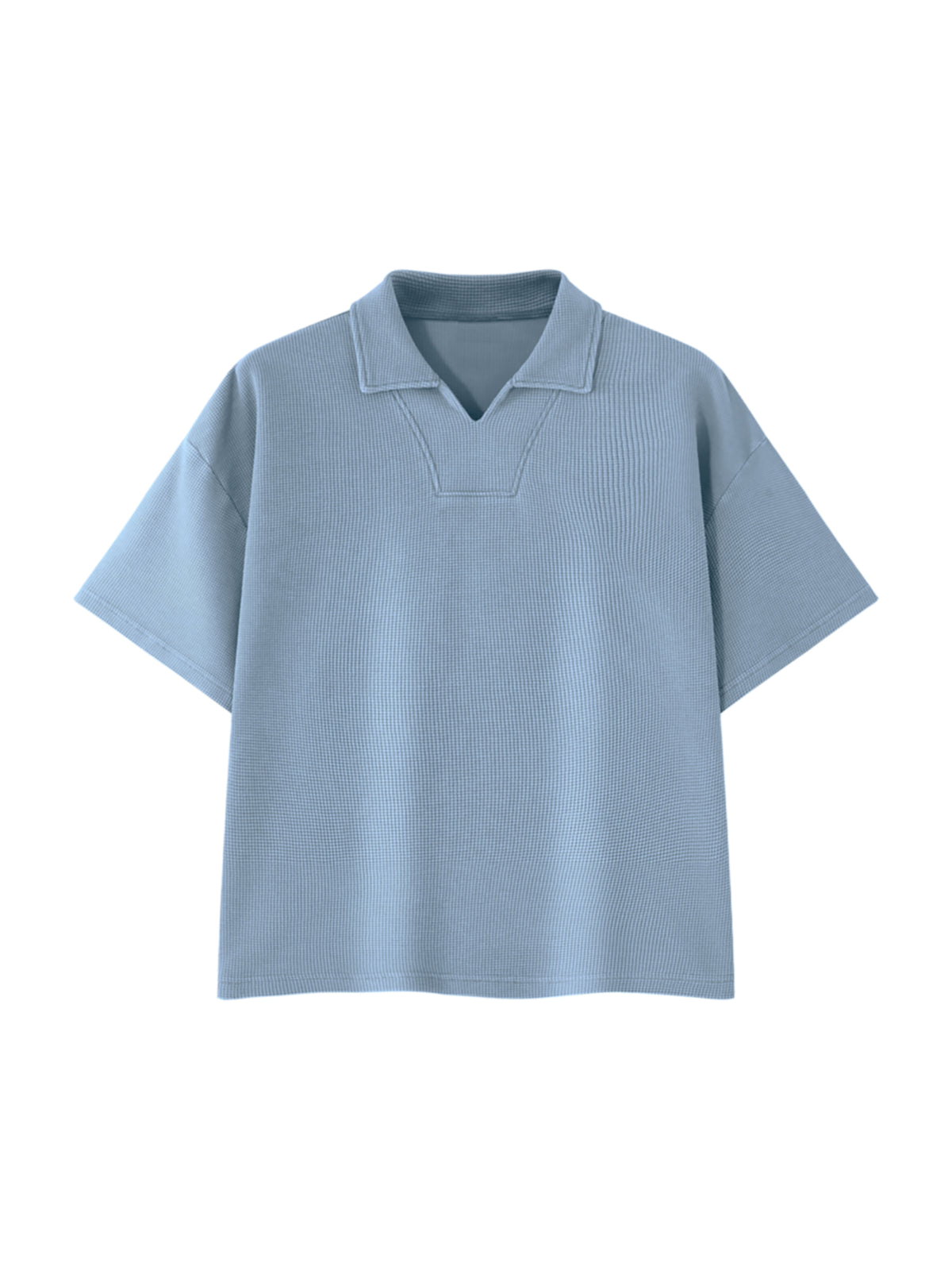 Unisex Waffle Boxy Polo Shirt